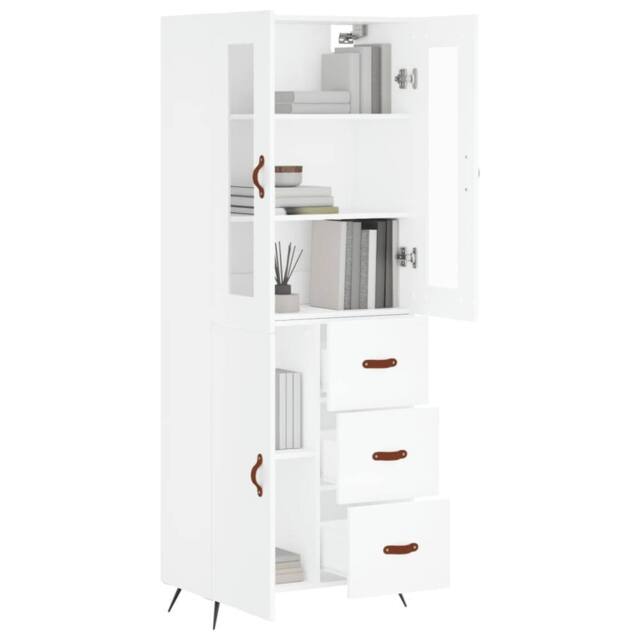 Berkfield Home Highboard White 69.5x34x180 cm Engineered Wood - image 1