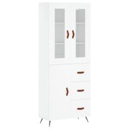 Berkfield Home Highboard White 69.5x34x180 cm Engineered Wood - thumbnail 3