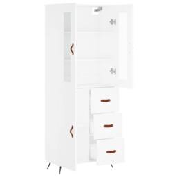 Berkfield Home Highboard White 69.5x34x180 cm Engineered Wood - thumbnail 4