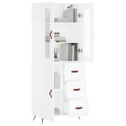 Berkfield Home Highboard White 69.5x34x180 cm Engineered Wood - thumbnail 1