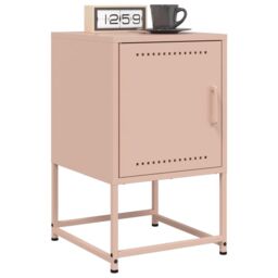 Berkfield Home Bedside Cabinets 2 pcs Pink 36x39x60.5 cm Steel