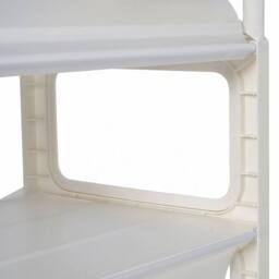 KORVIXA 4 Tier Coat Rack Shoe Storage Shelf in White - Size: 900mm - thumbnail 5