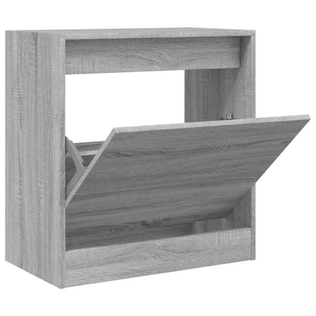 Berkfield Home Shoe Cabinet Grey Sonoma 60x34x63.5 cm Engineered Wood - image 1