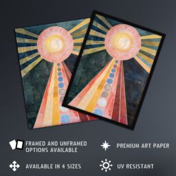 "Artery8 Hilma Af Klint Inspired Abstract Pink Geometric Wall Art Print - Size: W12"" x H16""" - thumbnail 2