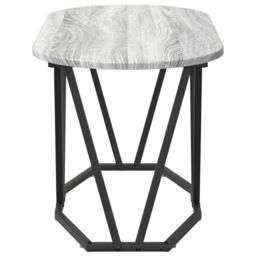 Berkfield Home Grey Sonoma Coffee Table - 80x40x40.5 cm, Made from Engineered Wood & Metal - Size: 80x40x40.5 cm - thumbnail 5