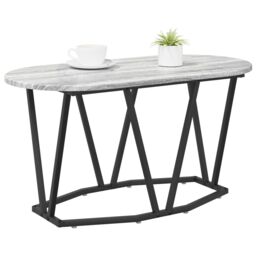Berkfield Home Grey Sonoma Coffee Table - 80x40x40.5 cm, Made from Engineered Wood & Metal - Size: 80x40x40.5 cm - thumbnail 3