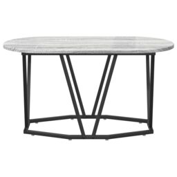 Berkfield Home Grey Sonoma Coffee Table - 80x40x40.5 cm, Made from Engineered Wood & Metal - Size: 80x40x40.5 cm - thumbnail 4