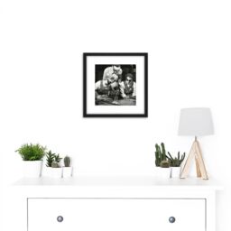 Artery8 Marshall Women Welding Steel Industry Photo 8X8 Inch Square Wooden Framed Wall Art Print Picture with Mount in Black - thumbnail 2