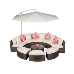 Thats Furniture Monaco Luxury Large Rattan Garden Sofa Set in Brown - thumbnail 1