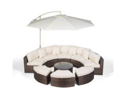 Thats Furniture Monaco Luxury Large Rattan Garden Sofa Set in Brown - thumbnail 4