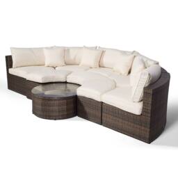 Thats Furniture Monaco Luxury Large Rattan Garden Sofa Set in Brown - thumbnail 5