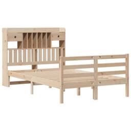 Berkfield Home Bookcase Bed without Mattress 135x190 cm Doouble Solid Wood Pine in Light Tan - thumbnail 3