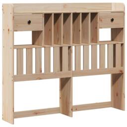 Berkfield Home Bookcase Bed without Mattress 135x190 cm Doouble Solid Wood Pine in Light Tan - thumbnail 7