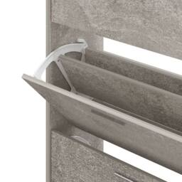 Berkfield Home Shoe Cabinet Concrete Grey 63x24x147 cm Engineered Wood - Size: 63 x 24 x 147 cm - thumbnail 6