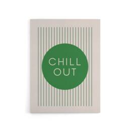"Artery8 Chill Out Relax Green Circle Stripes Design Canvas Wall Art Print - Size: W24"" x H32""" - thumbnail 1