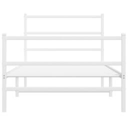 Berkfield Home Metal Bed Frame without Mattress with Footboard¬†White 100x190cm in White - Size: 100x190 cm - thumbnail 5