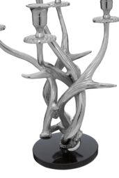 Orsina 5 Candles Antler Candelabra Holder, Candle Holder for Dining Table, 5 Candle Holder Centrepiece in Silver - thumbnail 3
