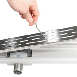 tectake Channel Drain in Grey - Size: 80 cm - thumbnail 3