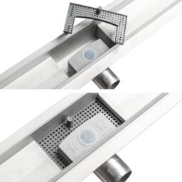 tectake Channel Drain in Grey - Size: 80 cm - thumbnail 4
