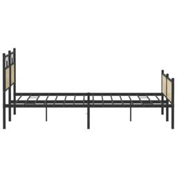 Berkfield Home Metal Bed Frame without Mattress Sonoma Oak 160x200 cm in Brown - thumbnail 7