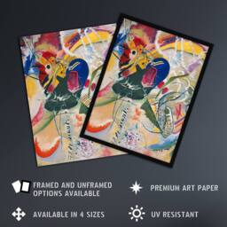 "Artery8 Improvisation 35 Colourful Abstract Kandinsky Wall Art Poster Print - Size: W18"" x H24""" - thumbnail 2