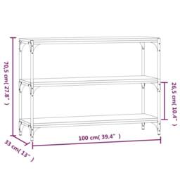 Berkfield Home Charming Book Cabinet Grey Sonoma 100x33x70.5cm Engineered Wood a - Size: 100x33x70.5 cm - thumbnail 9