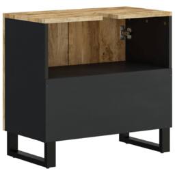 Berkfield Home Sink Cabinet 62x33x58 cm Solid Wood Mango & Engineered Wood in Brown - Size: 62 x 33 x 58 cm - thumbnail 6