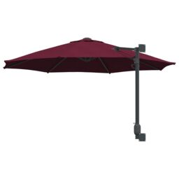 Berkfield Home Patio Umbrella Bordeaux red Polyester Large Collapsible - thumbnail 6