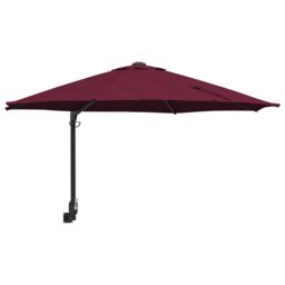 Berkfield Home Patio Umbrella Bordeaux red Polyester Large Collapsible - thumbnail 2