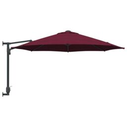 Berkfield Home Patio Umbrella Bordeaux red Polyester Large Collapsible - thumbnail 5