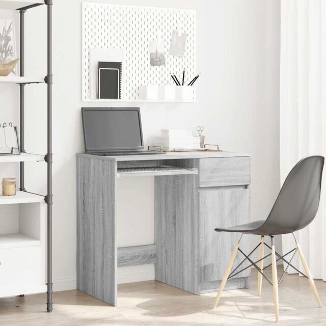 Berkfield Home Desk Grey Sonoma 86x49x76 cm Engineered Wood - Size: 86 x 49 x 76 cm - image 1