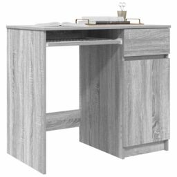 Berkfield Home Desk Grey Sonoma 86x49x76 cm Engineered Wood - Size: 86 x 49 x 76 cm - thumbnail 4