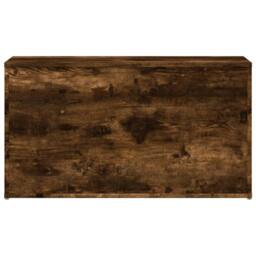 Berkfield Home Storage Chest Smoked Oak 84x42x46 cm Engineered Wood in Brown - Size: 84 x 42 x 46 cm - thumbnail 4