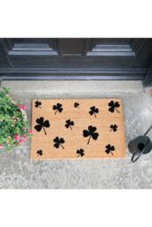 Artsy Mats Shamrocks Doormat - Regular 60x40cm in Black - Size: 40 cm x 60 cm - thumbnail 2