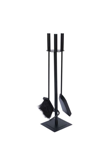 JVL Malham 3 Piece Companion Set + Stand in Black - image 1