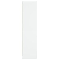 Berkfield Home Highboard with Glass Door White 35x37x142 cm - Size: 35 x 37 x 142 cm - thumbnail 7