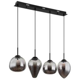 Netlighting Firefly Bar Pendant Matt Black Smoke Glass Shade 4x LED 3000K - thumbnail 2