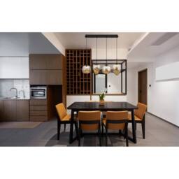Netlighting Firefly Bar Pendant Matt Black Smoke Glass Shade 4x LED 3000K - thumbnail 5