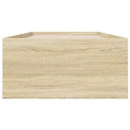 Berkfield Home Bed Frame without Mattress Sonoma Oak 90x190 cm Single in Brown - thumbnail 4