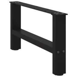 Berkfield Home Coffee Table Legs Black 2 pcs 60x(30-31) cm Steel - thumbnail 3