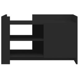 Berkfield Home Coffee Table Black 80x50x50 cm Engineered Wood - Size: 80 x 50 x 50 cm - thumbnail 4