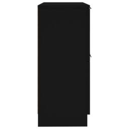 Berkfield Home Sideboards 2 pcs Black 30x30x70 cm Engineered Wood - Size: 30 x 30 x 70 cm - thumbnail 7