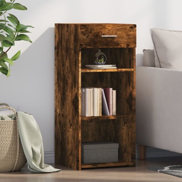 Berkfield Home Sideboard Smoked Oak 40x42.5x93 cm Engineered Wood in Brown - image 1