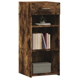 Berkfield Home Sideboard Smoked Oak 40x42.5x93 cm Engineered Wood in Brown - thumbnail 3