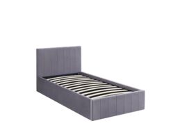 KOSY KOALA Ottoman Bed Gas Lift Storage Grey 3ft Single Line Pattern Velvet Pine Wood Bedroom - thumbnail 5