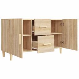 Berkfield Home Sideboard Sonoma Oak 100x36x60 cm Engineered Wood in Light Tan - Size: 100 x 36 x 60 cm - thumbnail 5