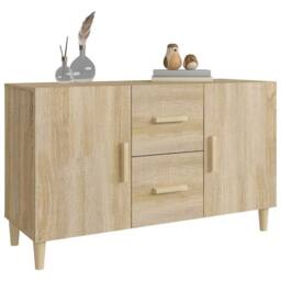Berkfield Home Sideboard Sonoma Oak 100x36x60 cm Engineered Wood in Light Tan - Size: 100 x 36 x 60 cm - thumbnail 6