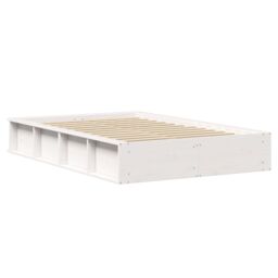 Berkfield Home White Bed Frame with Lift-Up Storage - 140 x 200 cm - thumbnail 7