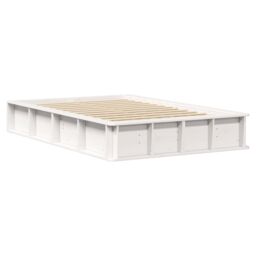 Berkfield Home White Bed Frame with Lift-Up Storage - 140 x 200 cm - thumbnail 2