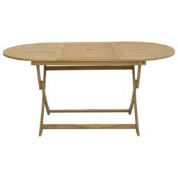 Berkfield Home Folding Garden Table 160x85x75 cm Solid Wood Acacia in Light Brown - Size: 160 x 85 x 75 cm - thumbnail 4